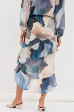 AD Peta Printed Frilled Skirt