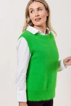 Angora Blend Knit Vest APPLE