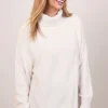 Angora Blend Roll Neck Sweater SNOW