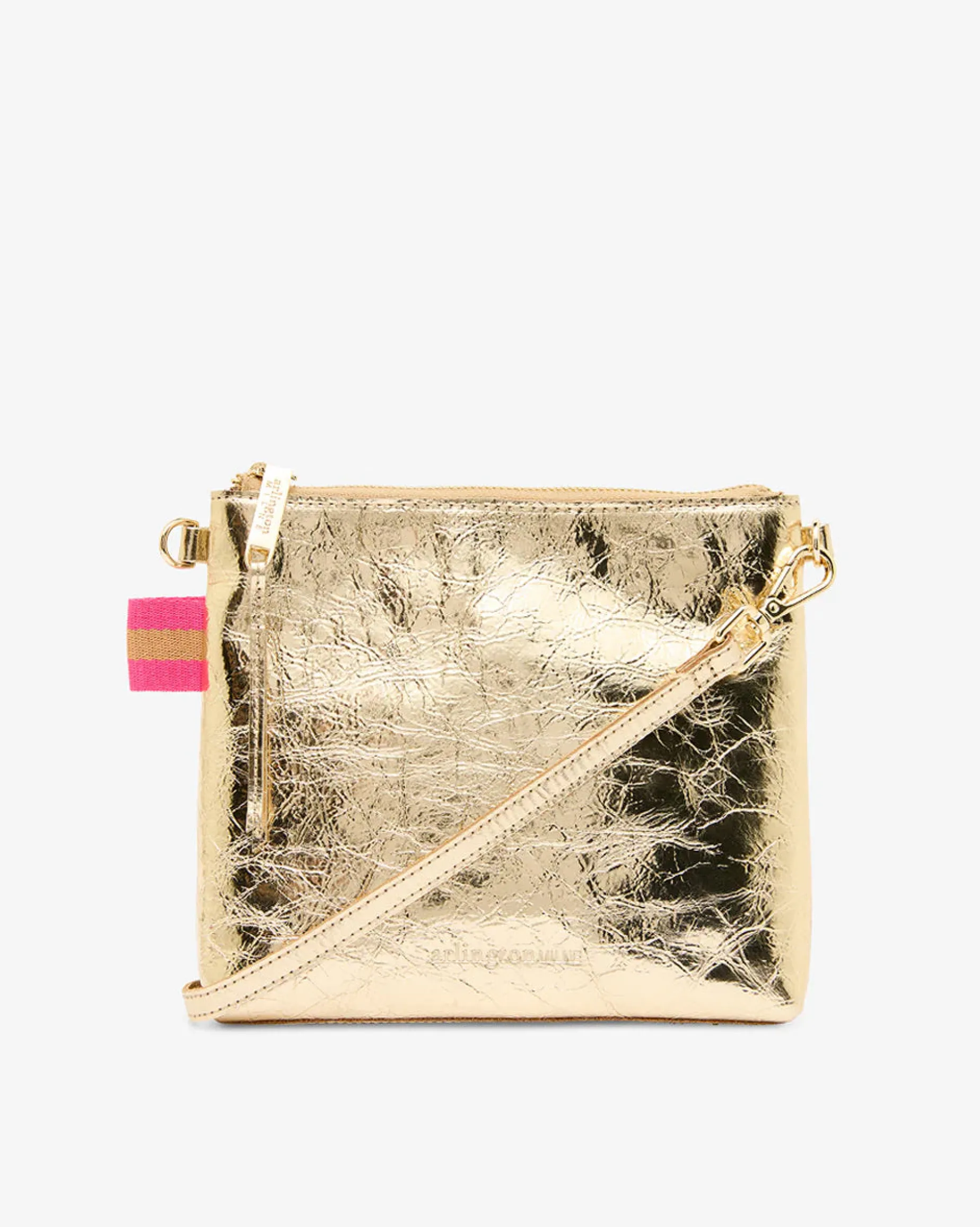ARLINGTON MILNE Alexis Crossbody GOLD CRINKLE