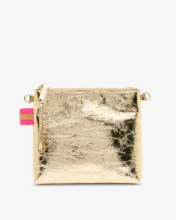 ARLINGTON MILNE Alexis Crossbody GOLD CRINKLE