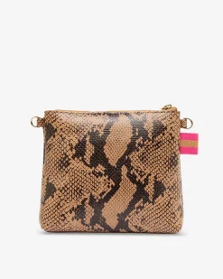 ARLINGTON MILNE Alexis Crossbody CARAMEL PYTHON