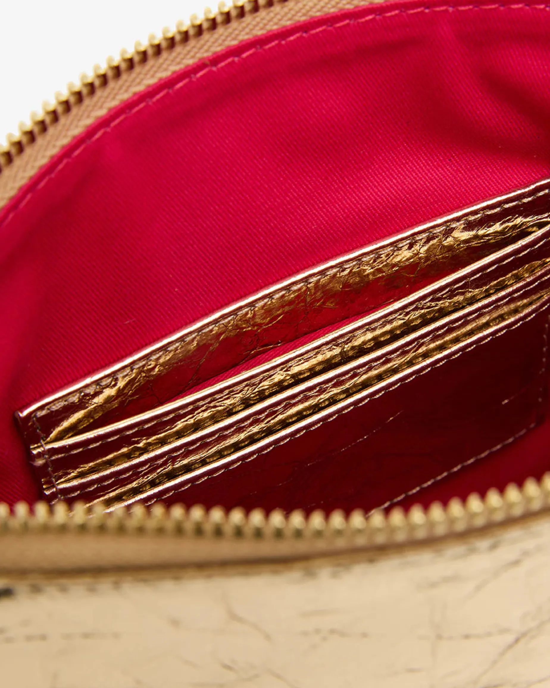 ARLINGTON MILNE Alexis Crossbody GOLD CRINKLE