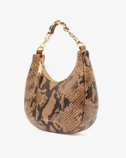 ARLINGTON MILNE Estella Bag CARAMEL PYTHON