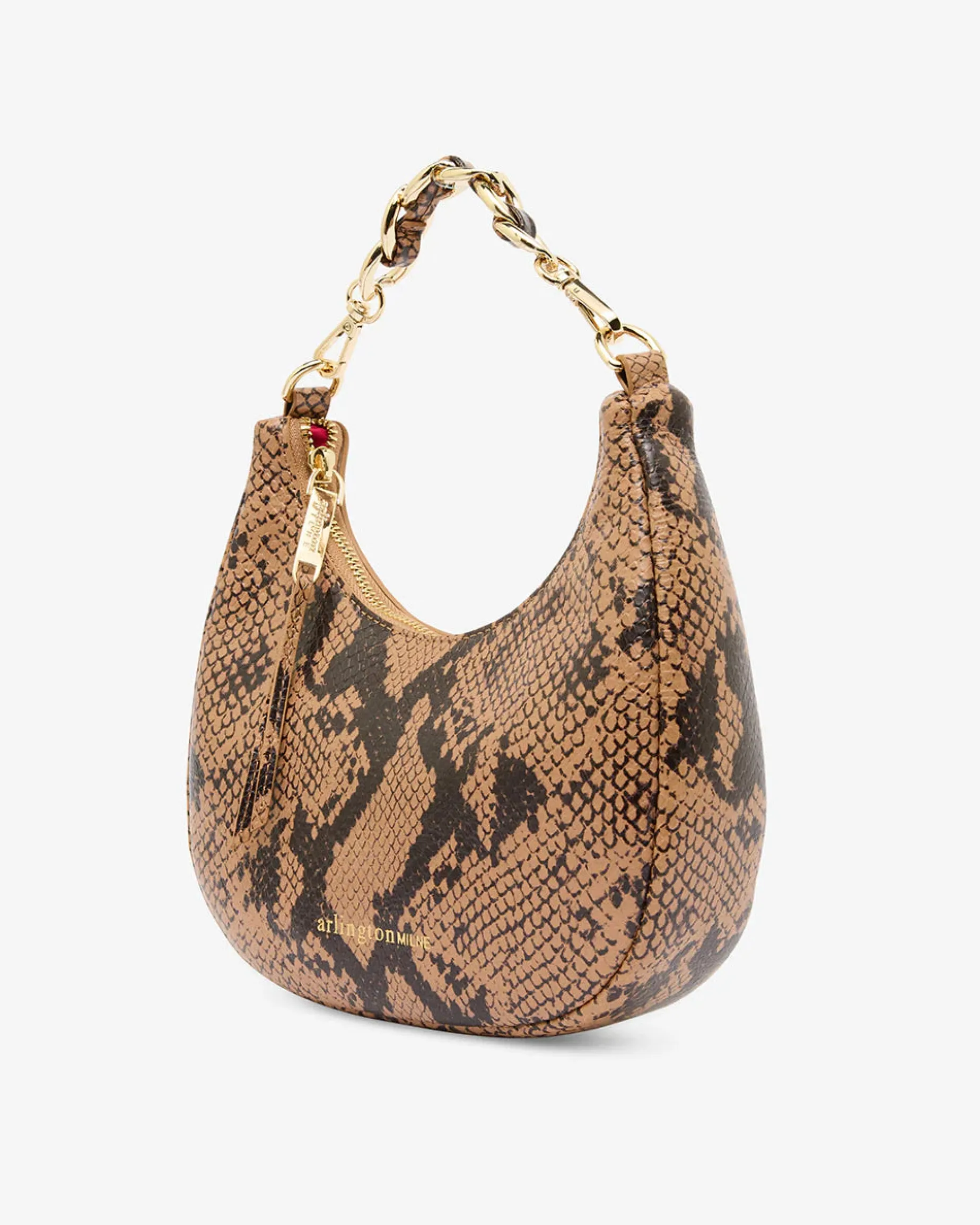 ARLINGTON MILNE Estella Bag CARAMEL PYTHON