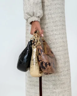 ARLINGTON MILNE Estella Bag CARAMEL PYTHON
