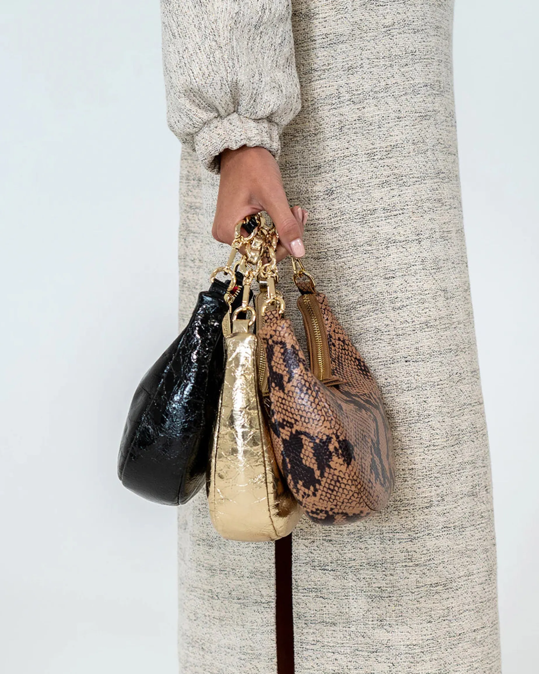 ARLINGTON MILNE Estella Bag CARAMEL PYTHON