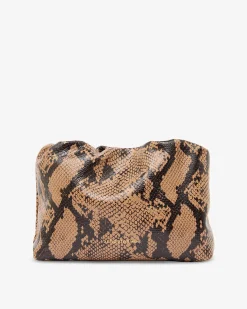 ARLINGTON MILNE Martha Bag CARAMEL PYTHON