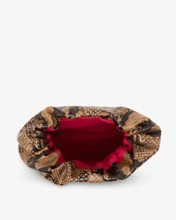 ARLINGTON MILNE Martha Bag CARAMEL PYTHON