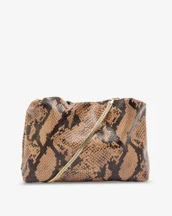 ARLINGTON MILNE Martha Bag CARAMEL PYTHON