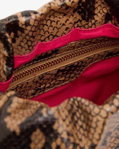 ARLINGTON MILNE Martha Bag CARAMEL PYTHON