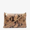 ARLINGTON MILNE Molly Crossbody Bag CARAMEL PYTHON