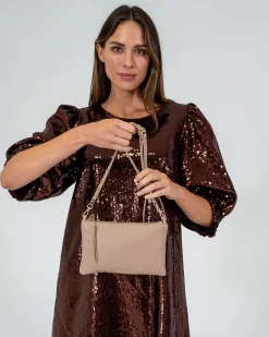ARLINGTON MILNE Molly Crossbody Bag FAWN
