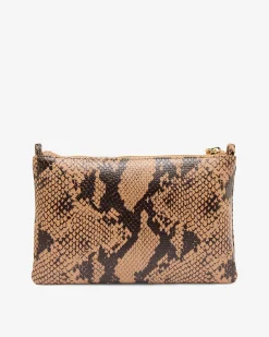 ARLINGTON MILNE Molly Crossbody Bag CARAMEL PYTHON
