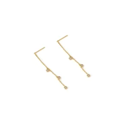 Arms of Eve Comet Threader Earrings GOLD
