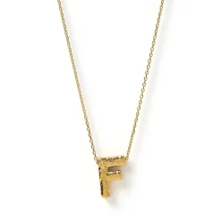 Arms of Eve Statement Letter Necklace GOLD