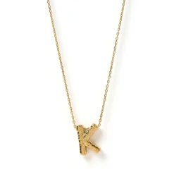 Arms of Eve Statement Letter Necklace GOLD