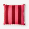 BONNIE & NEIL Big Stripe Cushion 60cm CERISE