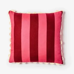 BONNIE & NEIL Big Stripe Cushion 60cm CERISE