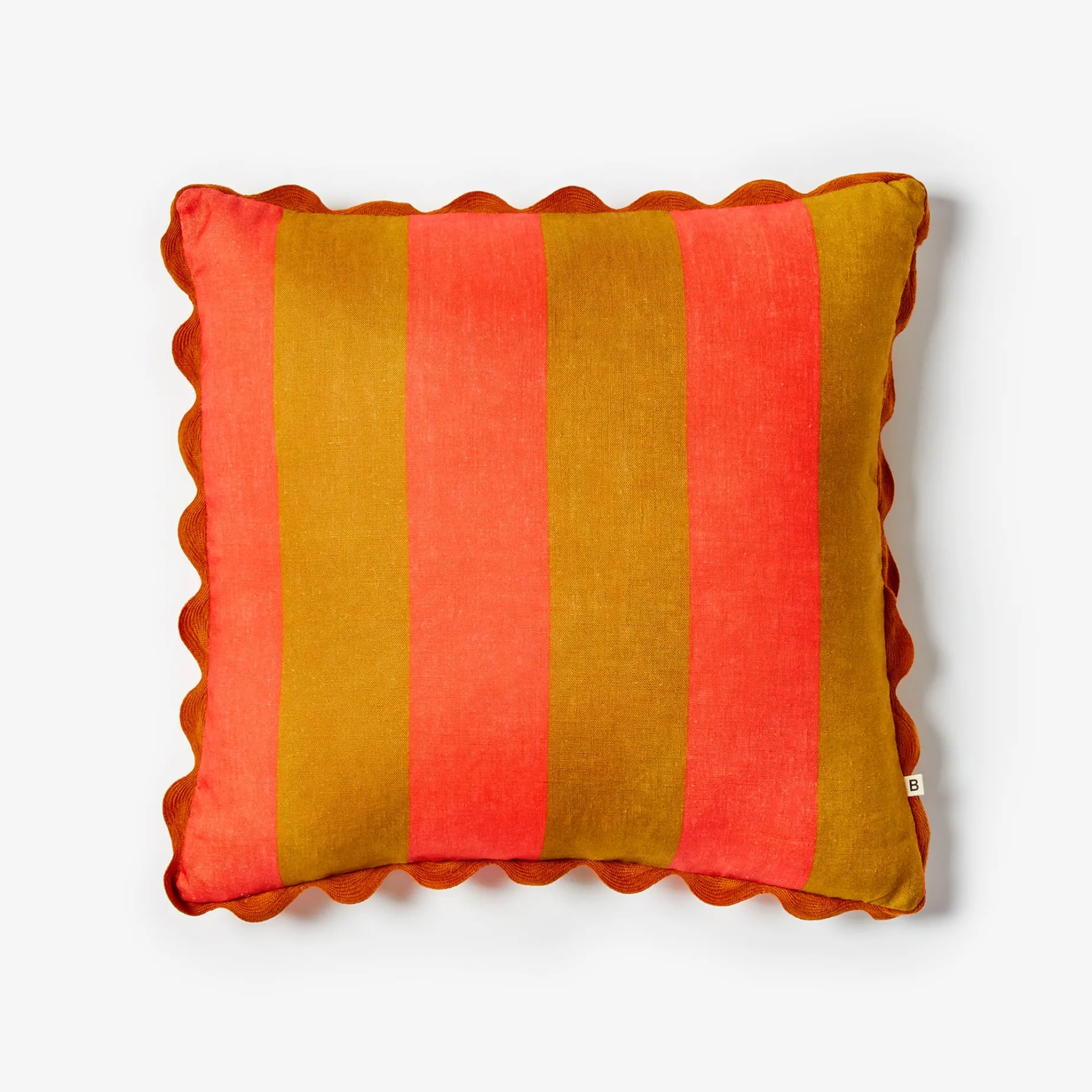 BONNIE & NEIL Big Stripe Cushion 50cm ORANGE