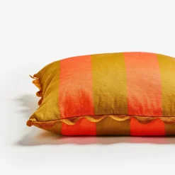BONNIE & NEIL Big Stripe Cushion 50cm ORANGE