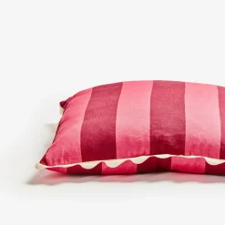BONNIE & NEIL Big Stripe Cushion 60cm CERISE