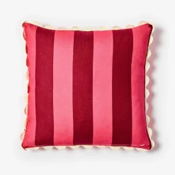 BONNIE & NEIL Big Stripe Cushion 60cm CERISE