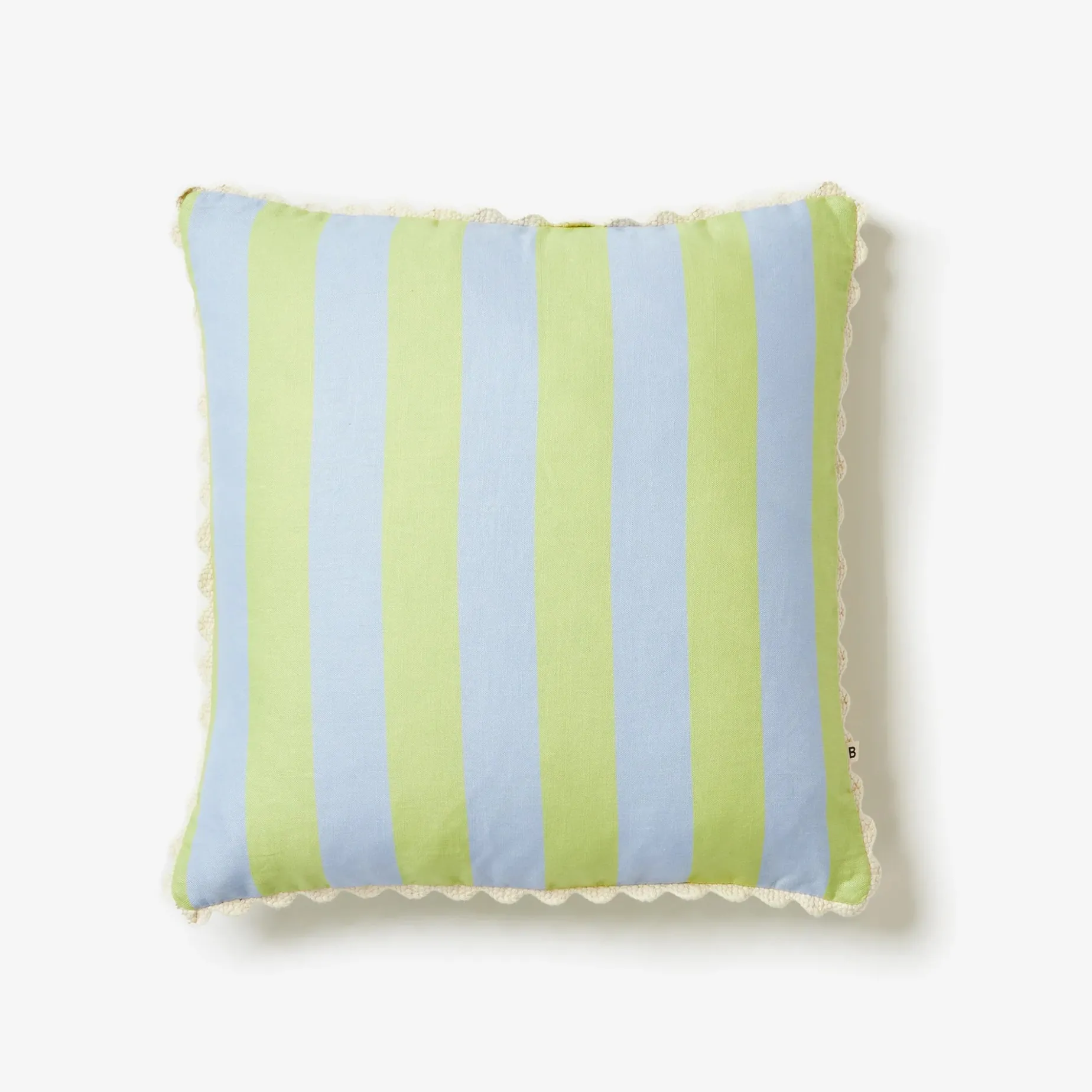 BONNIE & NEIL Bold Stripe Cushion 50cm BLUE LIME