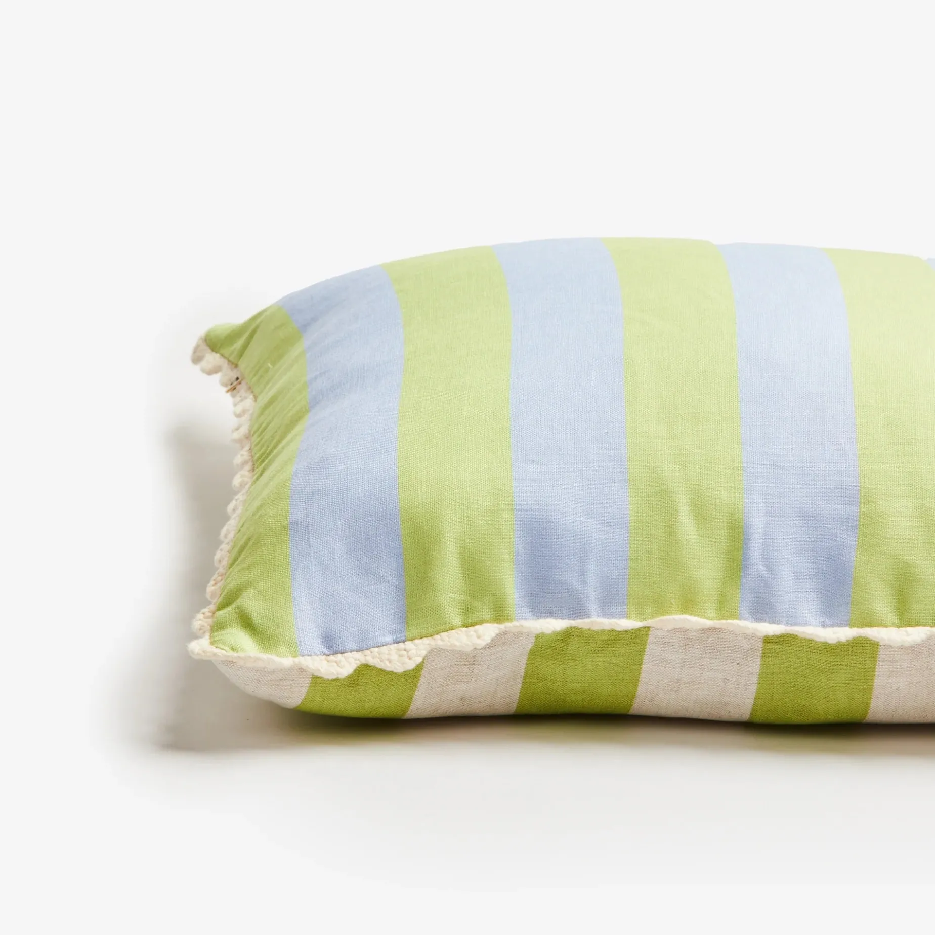 BONNIE & NEIL Bold Stripe Cushion 50cm BLUE LIME