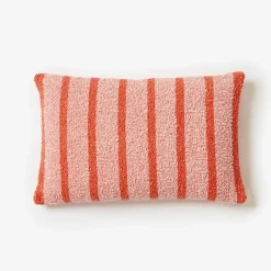 BONNIE & NEIL Boucle Thin Stripe Cushion 60 x 40 PINK