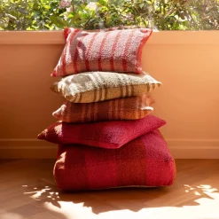 BONNIE & NEIL Boucle Thin Stripe Cushion 60 x 40 PINK