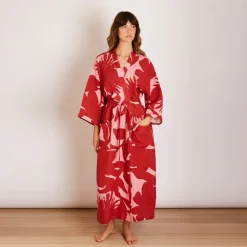 BONNIE & NEIL Carmine Robe BURGUNDY