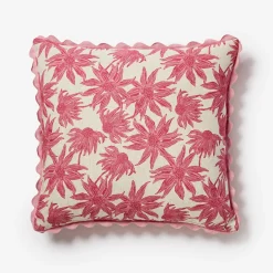 Bonnie & Neil Flannel Flower Cushion 60cm PINK