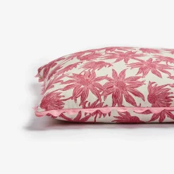 Bonnie & Neil Flannel Flower Cushion 60cm PINK