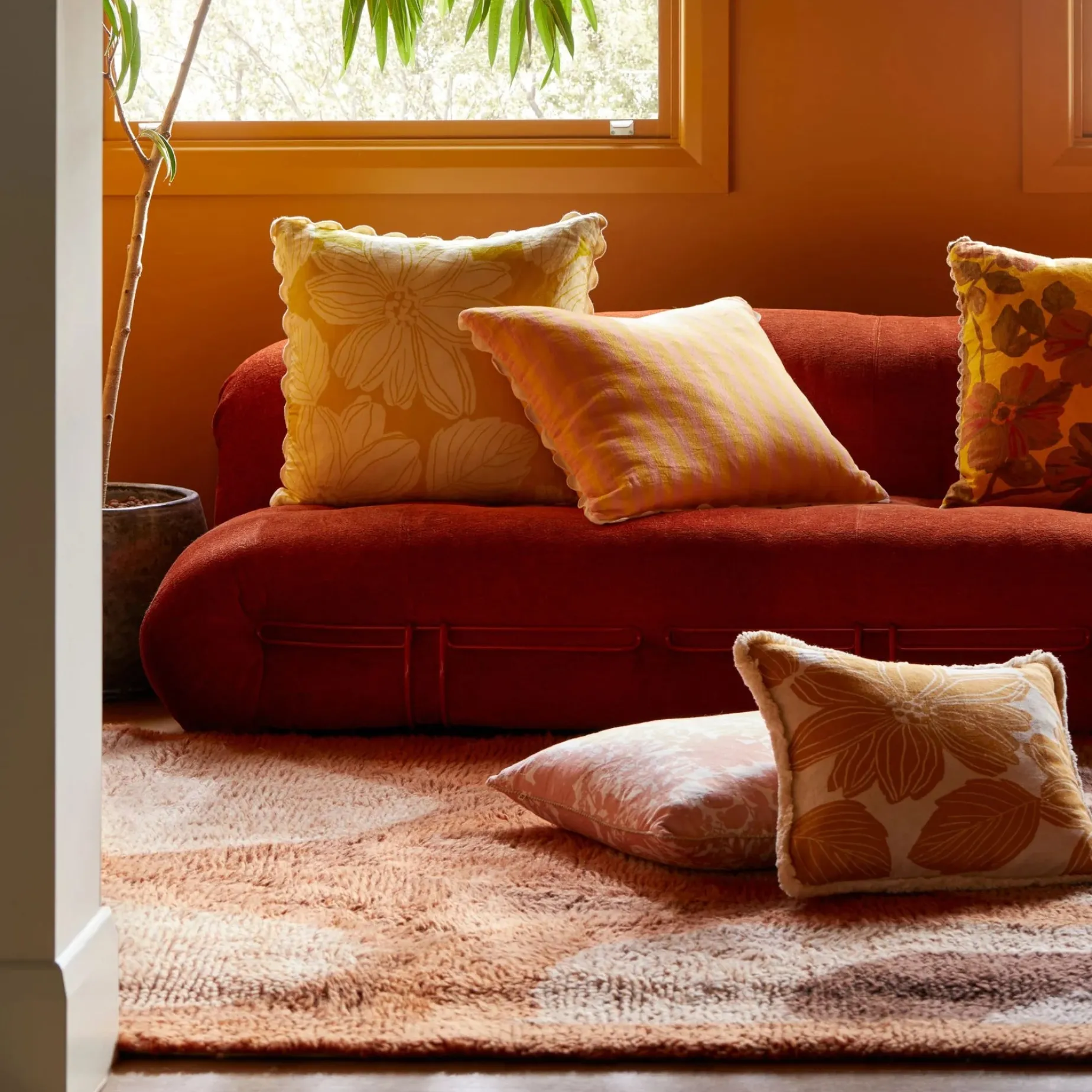 BONNIE & NEIL Margot Cushion 50cm MUSTARD