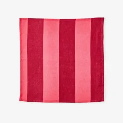 BONNIE & NEIL Napkins Set 4 BIG STRIPE CERISE