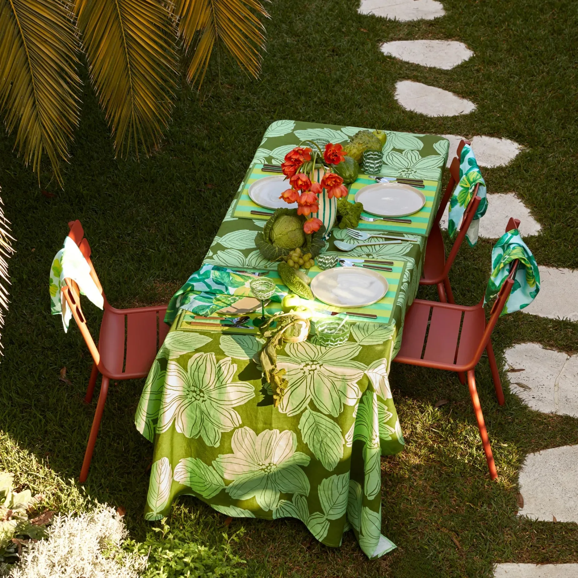 BONNIE & NEIL Napkins Set 4 MARGOT GREEN
