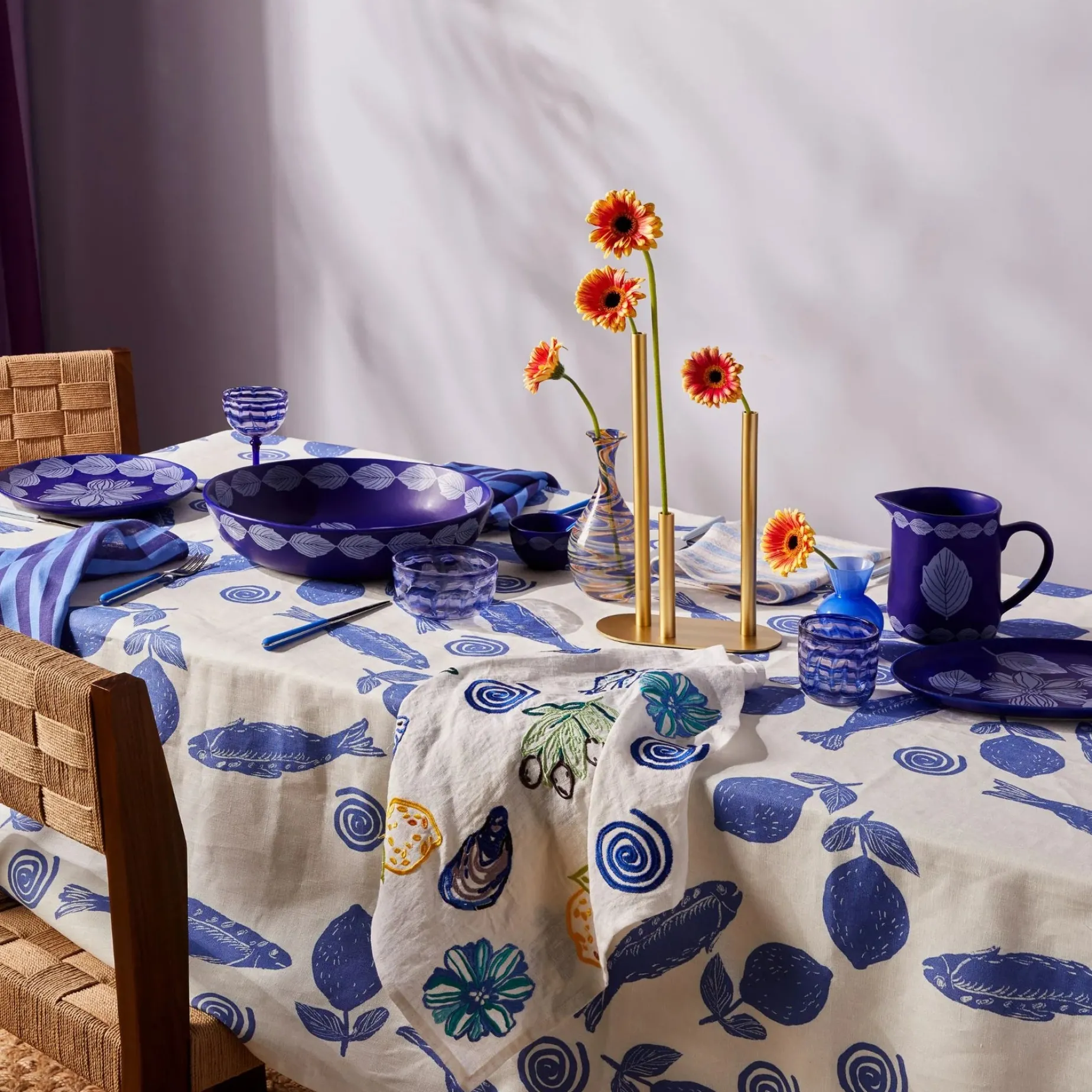 Bonnie & Neil Watercolour Bowl BLUE
