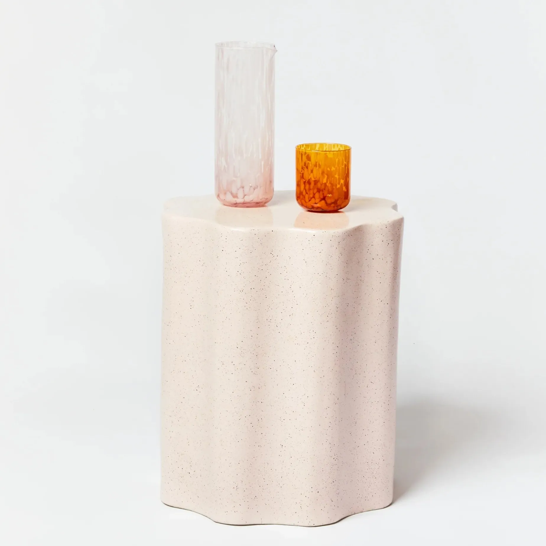 BONNIE & NEIL Wave Speckle Side Table SOFT PINK