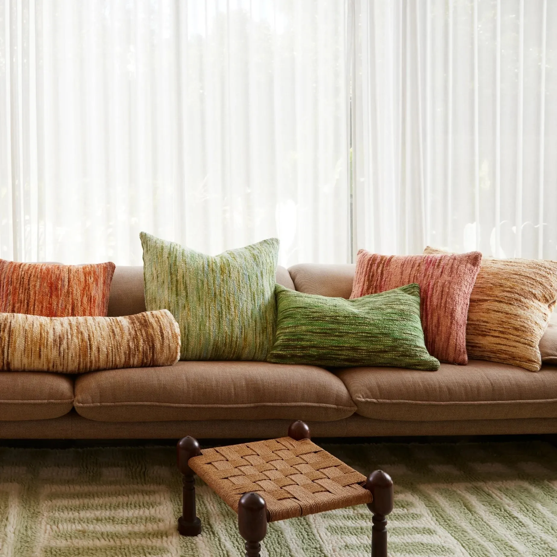 Bonnie & Neil Wool Marle Cushion 40x60cm EMERALD