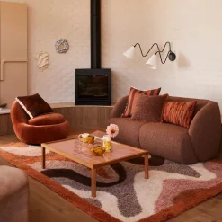 Bonnie & Neil Wool Marle Cushion 40x60cm RUST