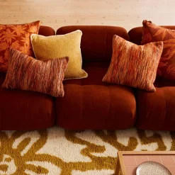 Bonnie & Neil Wool Marle Cushion 40x60cm RUST
