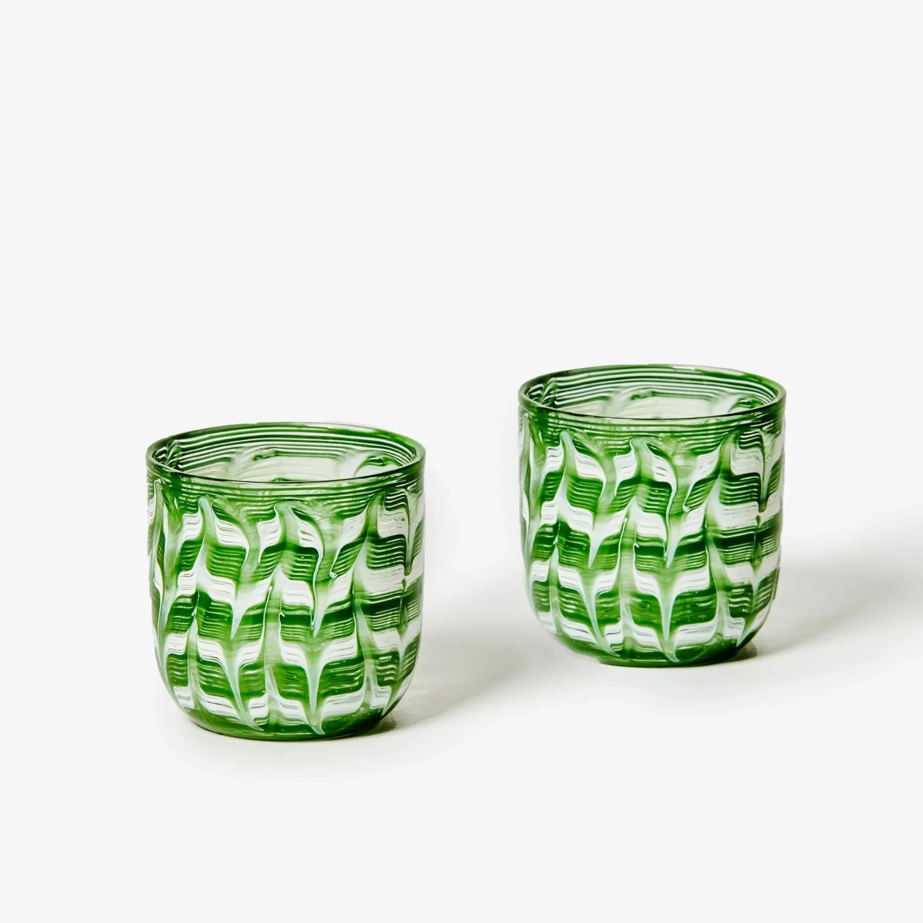 BONNIE & NIEL Watercolour Tumblers SET 2 GREEN