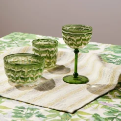 BONNIE & NIEL Watercolour Coupes SET 2 GREEN