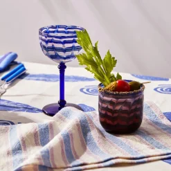 BONNIE & NIEL Watercolour Tumblers SET 2 BLUE