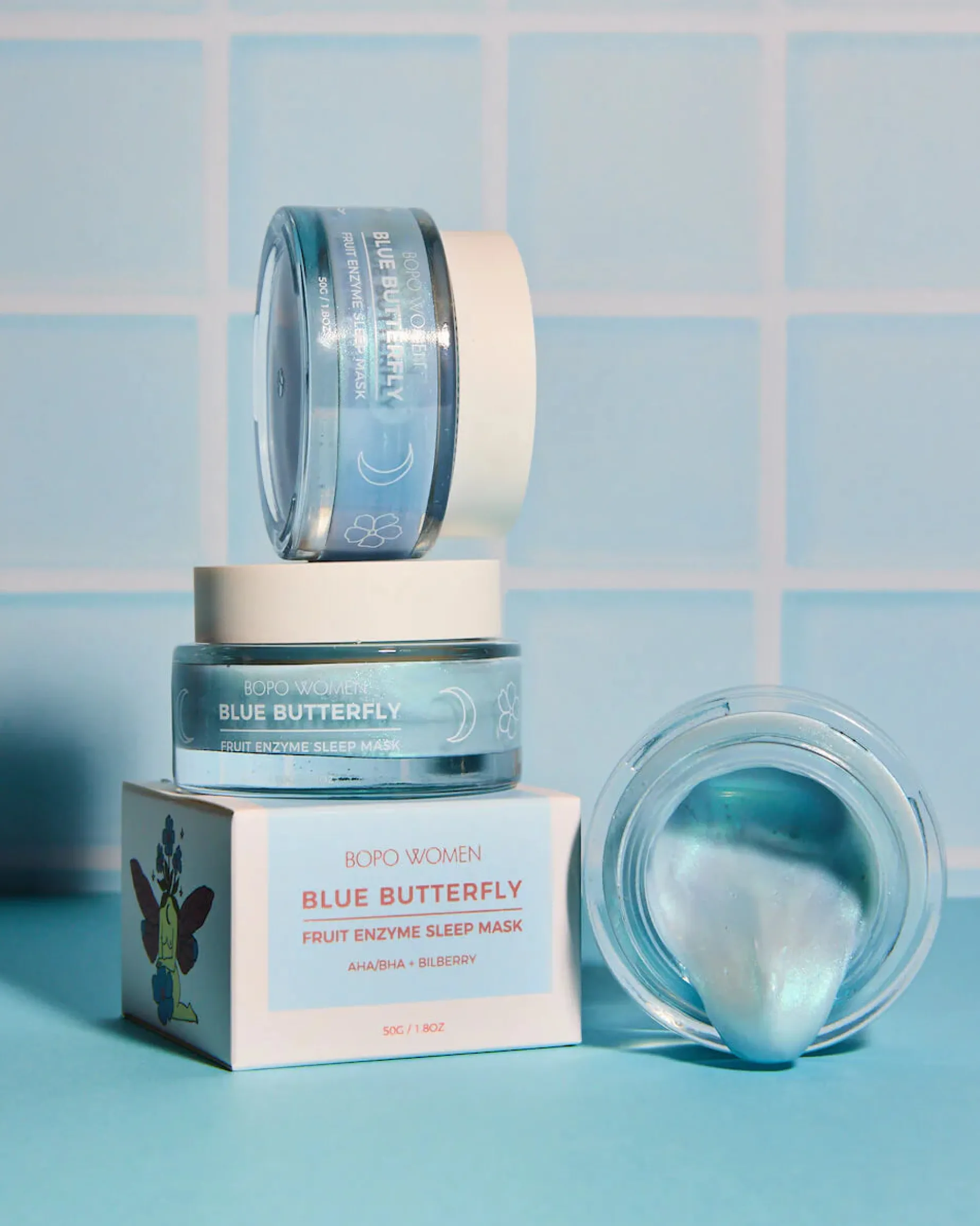 BOPO Blue Butterfly Sleep Mask