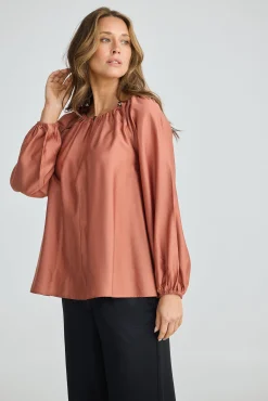 BRAVE & TRUE Carlisle Blouse TERRACOTTA