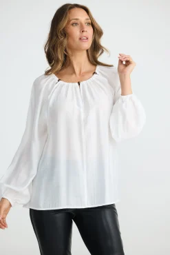 BRAVE & TRUE Carlisle Blouse WHITE