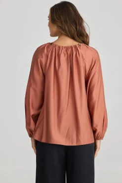 BRAVE & TRUE Carlisle Blouse TERRACOTTA