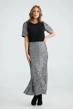 BRAVE & TRUE Ritz Skirt SILVER